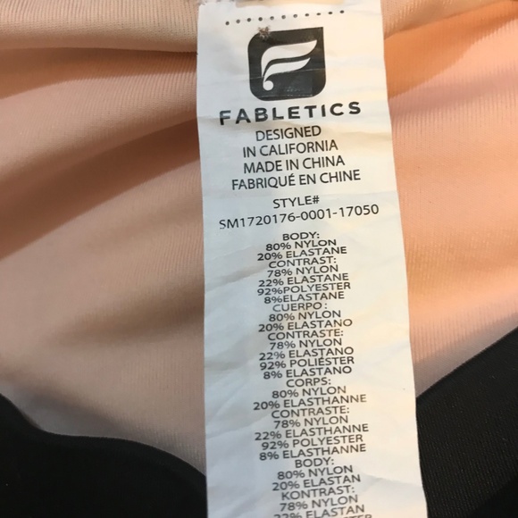 Fabletics Valentina Large Black Nude Swim Bottoms - Picture 4 of 5